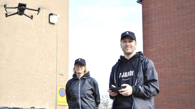 Värmeläckage ska upptäckas med hjälp av drönare