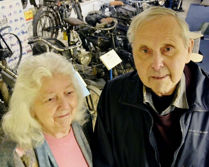 Inger och Erik Örtlund öppnade Torsångs Motormuseum 1979. Foto: Karin Diffner