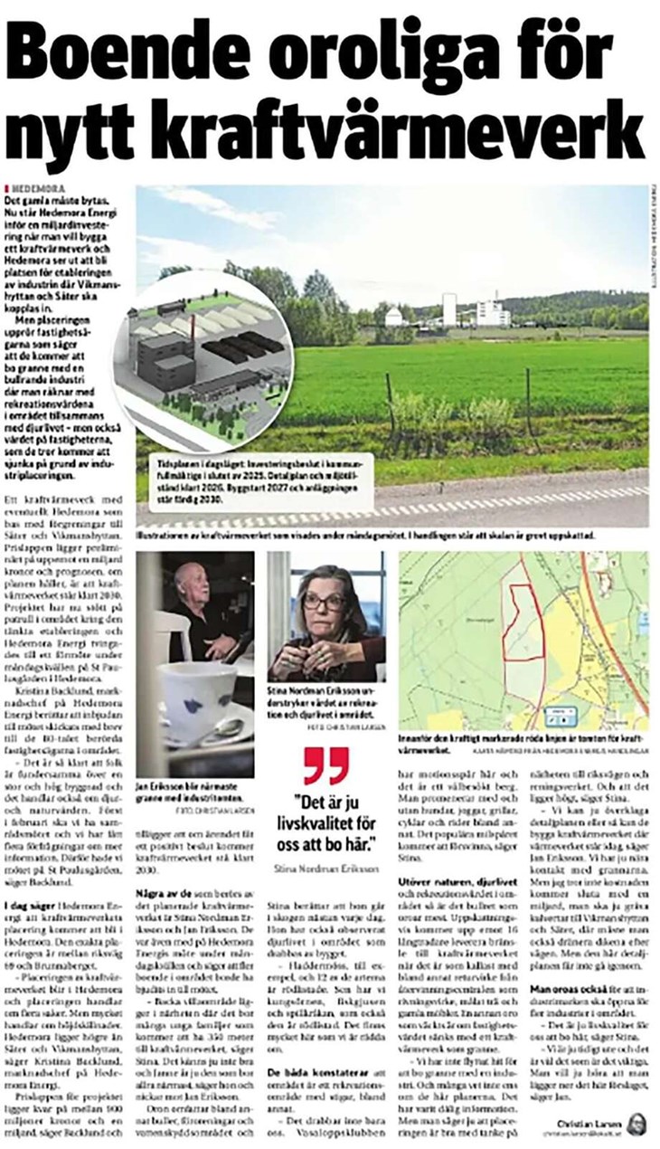 Faximil från Lokalt i Hedemora/Säter vecka 51 2024.