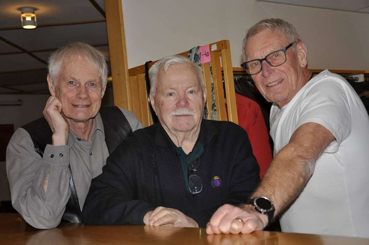 Garderobiärerna Sune Andersson, Rolf Thörn och Göran Andersson. Foto: Lisa Björklund