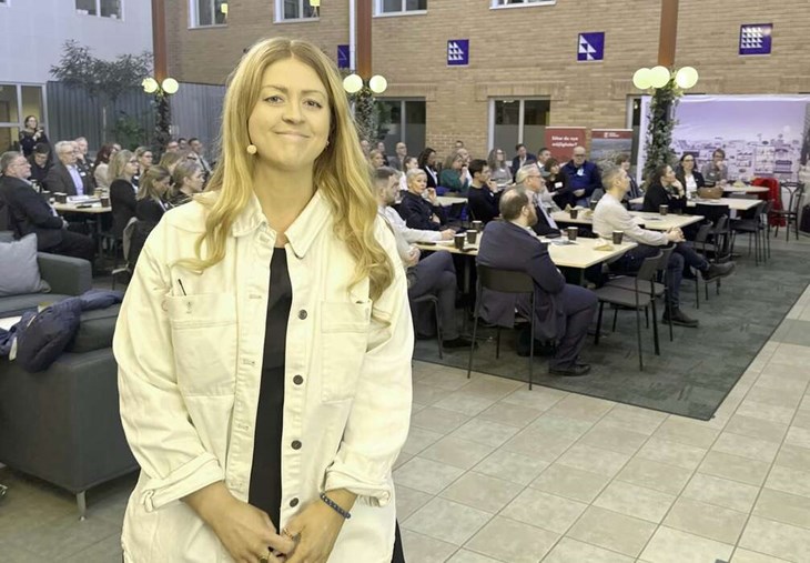 EU-parlamentarikern Sofie Eriksson (S), från Grängesberg, gav tänkvärda inspel i samband med Dalarnas Industrikompetensdag i Borlänge. Foto: Anders Hansson