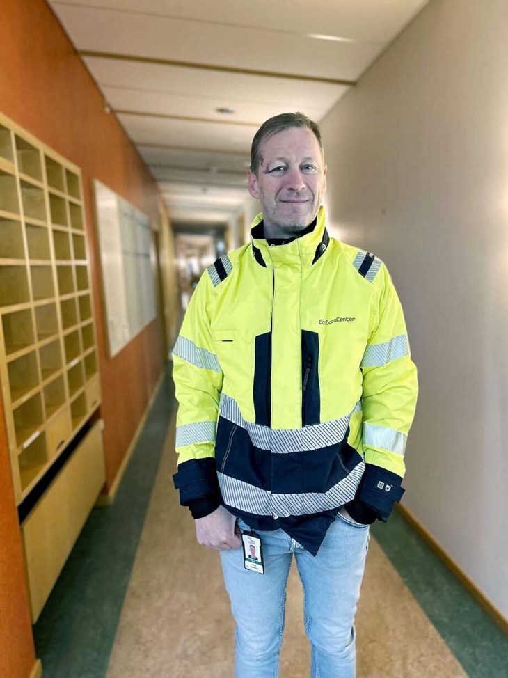 Johan Appelberg är platschef på Ecodatacenter i Borlänge. Foto: Karin Diffner