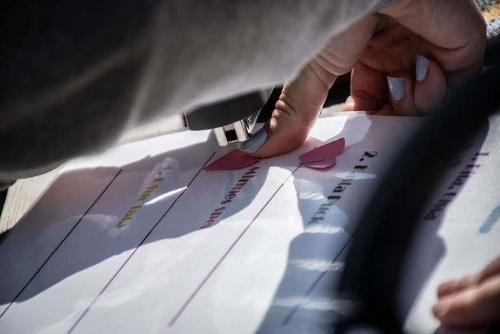 En avklarad station fick ett hjärta på resultattavlan. Foto: Christian Larsen