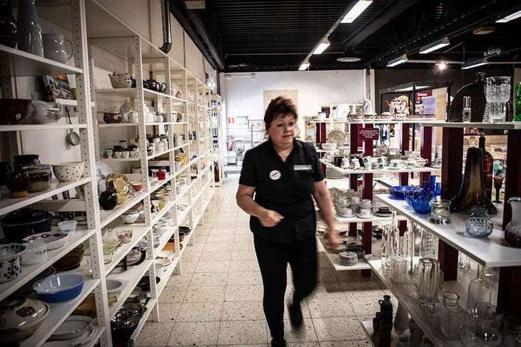 Ordning och reda – och fräscht. "Det ska vara som att komma in på ett varuhus", säger Monica. Foto: Christian Larsen