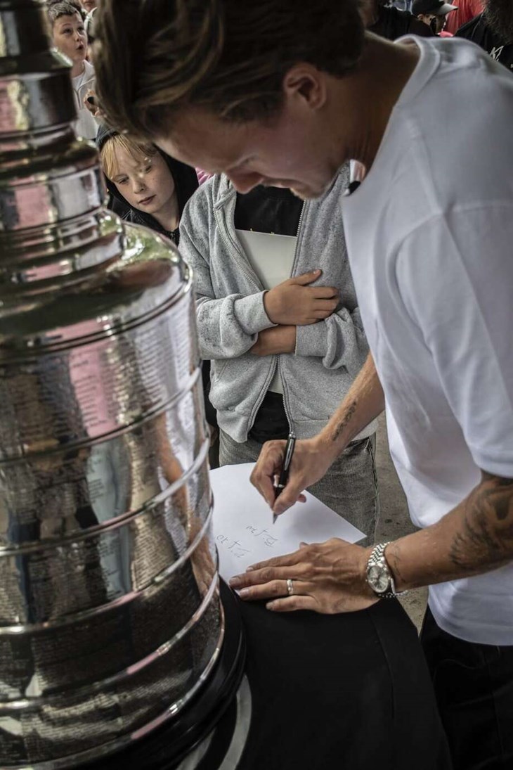 Selfies och autografer delades ut. Foto: Christian Larsen
