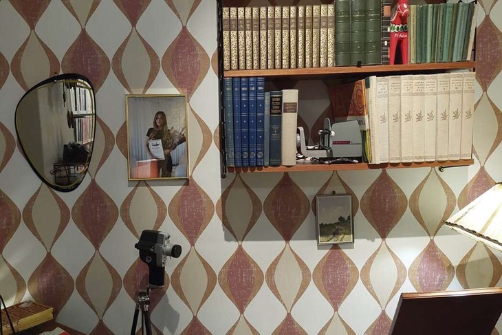 Porträttet föreställande Bianca Ingrosso är nu på plats på Biograf- och Tv-museet i Säter. Foto: Tv-fabriken