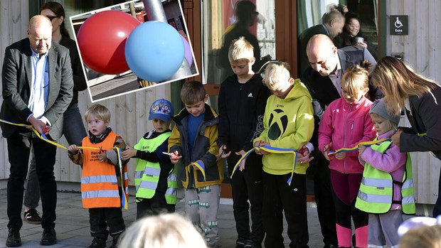 Skolinvigning med klipp och glass