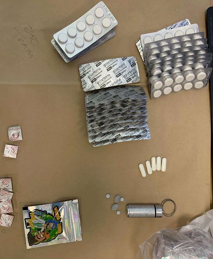 Beslag av santeria, en form av tramadol. Foto: Polisens förundersökning