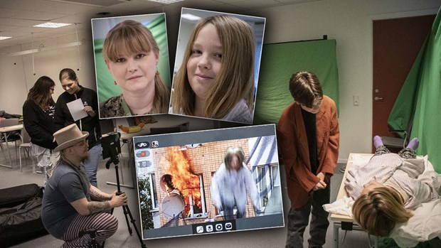 Filmskapare med Lejonhjärta i linsen Filmskapare med Lejonhjärta i linsen