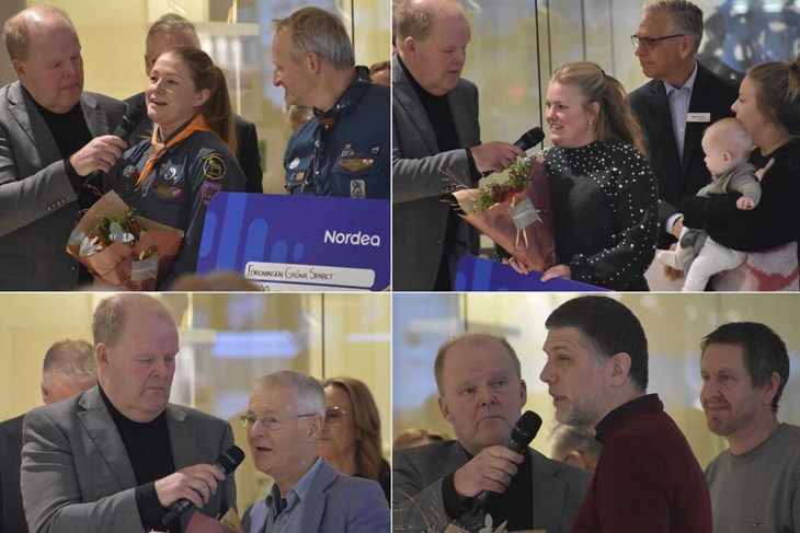 Flera föreningar från Borlänge kommun fick ta emot stipendier. I detta bildmontage ses några av dem. Överst, från vänster: Föreningen Gröna Spåret och Borlänge Truppgymnaster. Nederst, från vänster: Konst i Kvadrat (som även har verksamhet i Falun) och Do