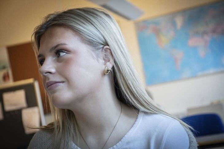 Ida Karhu berättar att man idag åker till Borlänge eller Avesta när studiebidraget ska spenderas. Foto: Christian Larsen