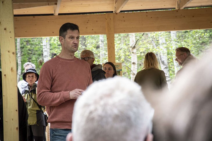 Peter Sennblad beskriver området förut som snårigt och otillgängligt. Foto: Christian Larsen
