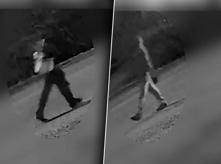 På klippet som polisen publicerat på sin sajt syns en eller två personer som polisen i dag är intresserade av. Skärmdump: polisen.se