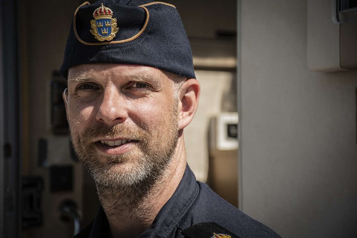 Hampus Springare har tidigare berättat för tidningen om rekryteringsbehovet av polispersonal till bland annat Avesta. Foto: Christian Larsen