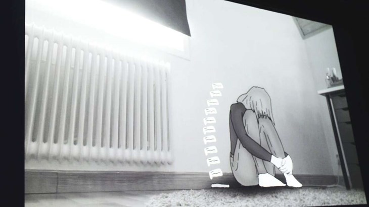 Från filmen Puls med både animerat och miljö från verkligheten. Foto: Maria Karlsson