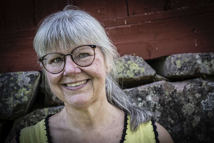 Erkers Anna-Karin Kylander, ordförande i Norns Bruks Vänner och riksspelman.
