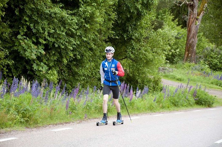 "Man får trappa upp träningen successivt. Hade en utomstående person tränat lika mycket som jag gjorde på en vecka, hade de nog blivit ganska trötta på slutet", säger Aaron. Foto: Lisa Björklund