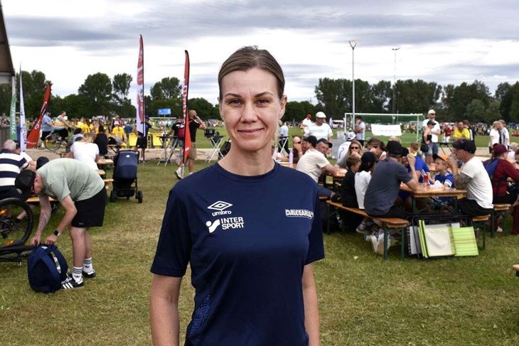 I vimlet vid matområdet sprang Lokalt i:s utsände på cupgeneralen Johanna Olsson som var nöjd med årets turnering. Foto: Pär Sönnert
