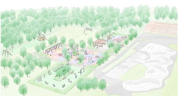 Så här är Pep-parken tänkt att se ut. Ilustration: Konceptdesign