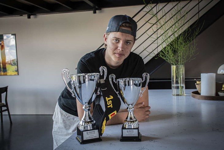 Gustav Berglund hemma i Hedemora efter Gelleråsloppet och på väg till Tyskland igen. Foto: Christian Larsen