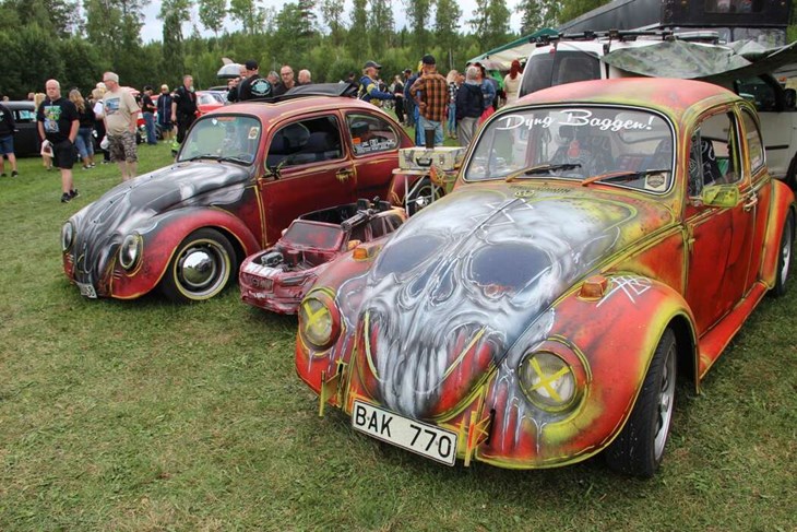Motorer, motiv och pin-up-or bjöd bilutställningen Rat Fink Reunion på.