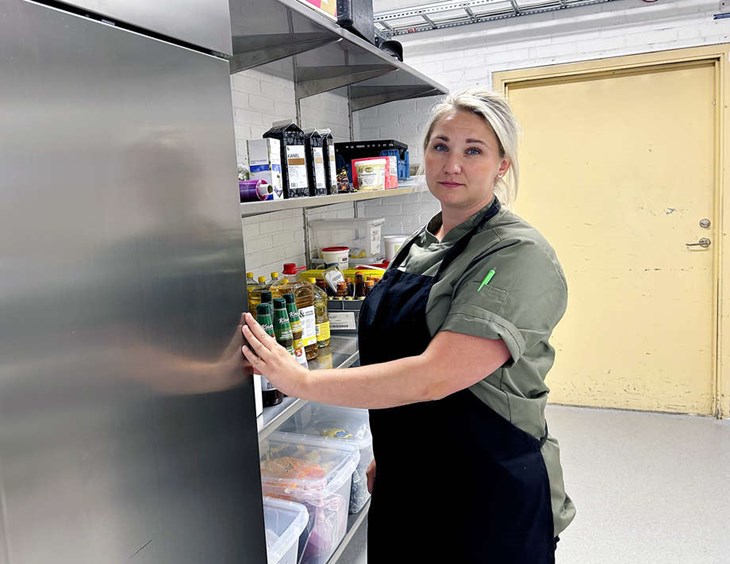 Det var i det här rummet som Josefine Johansson och hennes kollegor upptäckte branden. "Just då reagerade man bara, men händelsen följde med ett tag efteråt", säger hon. Foto: Karin Diffner