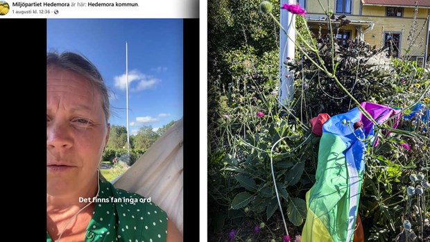 Prideflagga skars ned hos MP-politiker