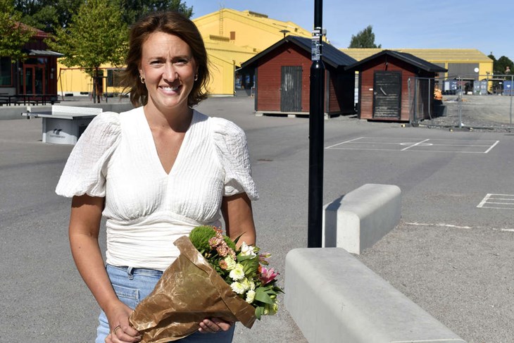Ia Jans har jobbat på Gylle skola i Borlänge sedan 2018. Fram till detta läsår har hon "bara" undervisat på mellanstadiet men nu har hon precis tagit sig av en förskoleklass. Foto: Pär Sönnert