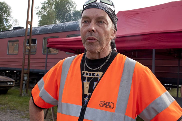 "Det är riktigt många nu. Augusti har varit bra över huvudtaget. De andra träffarna är över, semesterna är slut och man kanske är hemma och sen hänger det på vädret”, säger arrangören Tony Söderlund. Foto: Lisa Björklund
