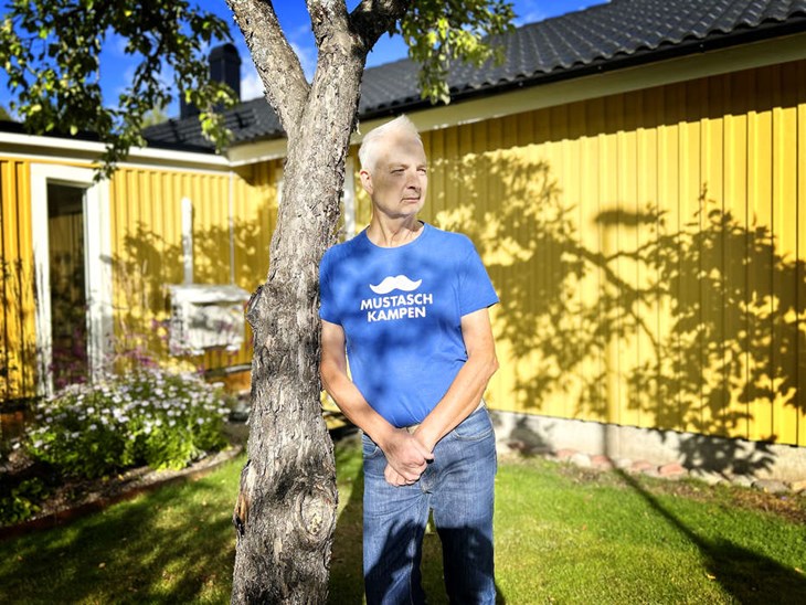 Den 21 september fyller Jan Holgersson 70 år och har därför startat en egen insamling till Mustaschkampen som främjar forskning om prostatacancer. "Jag fick ihop 5 000 redan första dagen", säger han. Foto: Karin Diffner