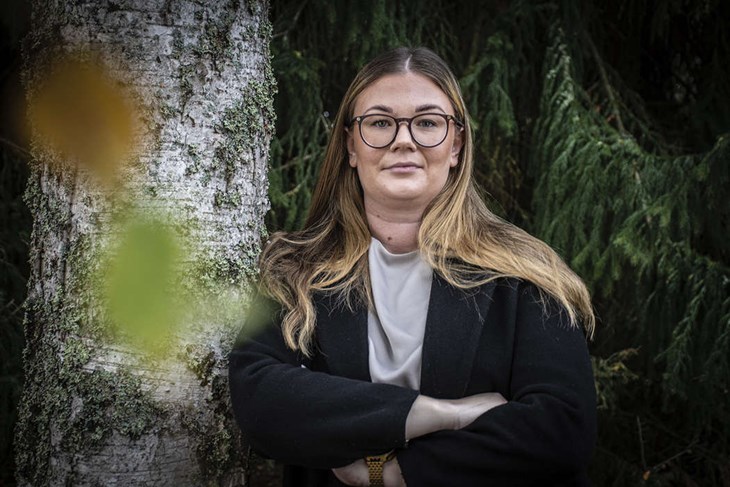Madeleine Gray Eriksson (KD) skördar framgångar med partiet och stänger inga dörrar för ett majoritetssamarbete i Hedemora kommun. Foto: Christian Larsen