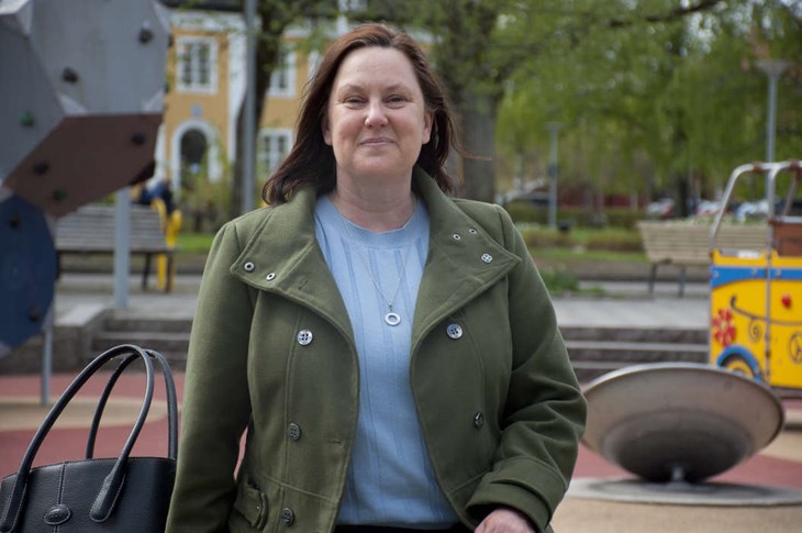 "Vi har haft samtal både med M och S om eventuella former för samverkan men vi har också meddelat M att vi inte kommer att ingå i något styre med SD eller med SD som stöd", säger Pernilla Eklund (C). Foto: Lisa Björklund