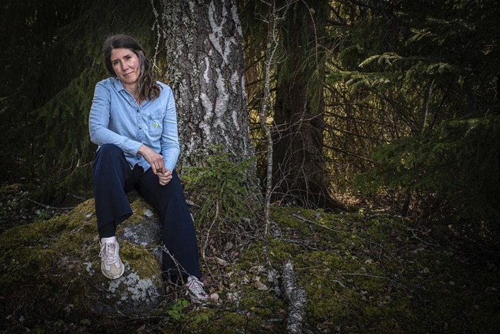 Klimatet är en given fråga för miljöpartiet inför höstens val samtidigt som samverkanshjärtat klappar hos Ylva Lundkvist-Fridh. Foto: Christian Larsen