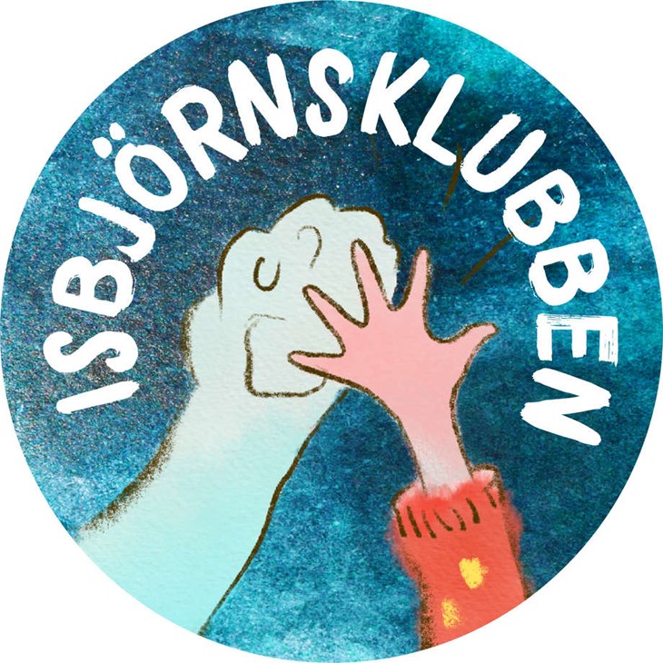 Isbjörnsklubbens klubbmärke.  Ilustration: Nancy Grönholm