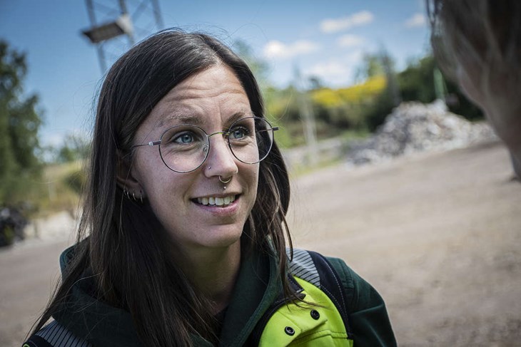 Återvinningsstrategen Mikaela Stigsdotter. Foto: Christian Larsen