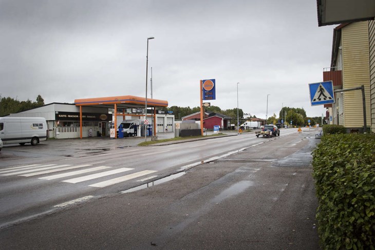 Det befintliga övergångsstället kommer flyttas något norr ut. Foto: Sara Flodin