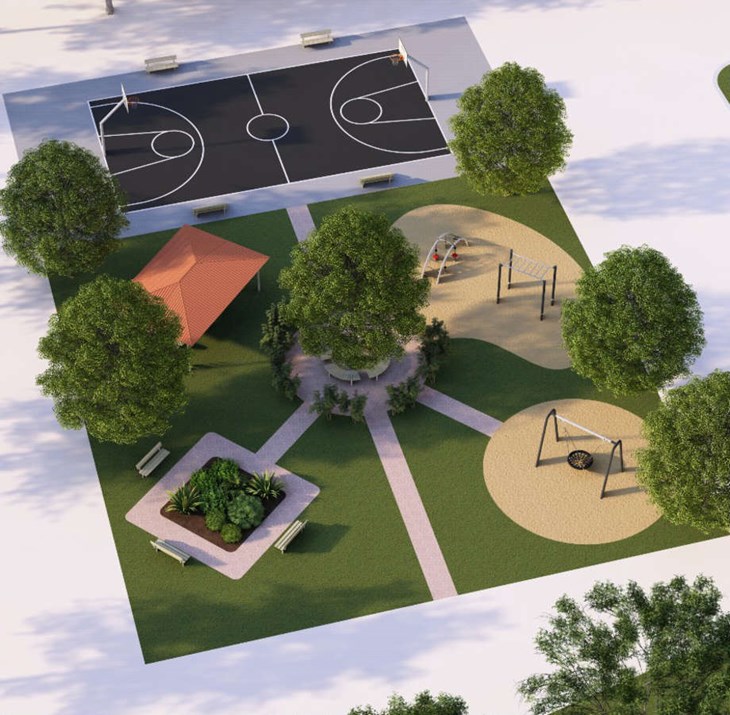 Skolgårdens utformning. Bild: Avesta kommun