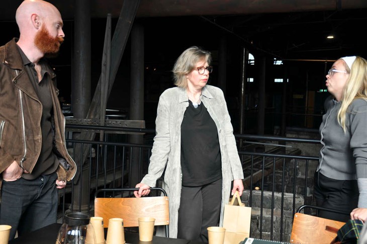 Johan Kvastegård, Petra Sahlin och Maya Adler räknar med att utställningsytan i år kommer att räcka till ungefär 100 utställare, istället för cirka 60 som tidigare år. Foto: Lisa Björklund