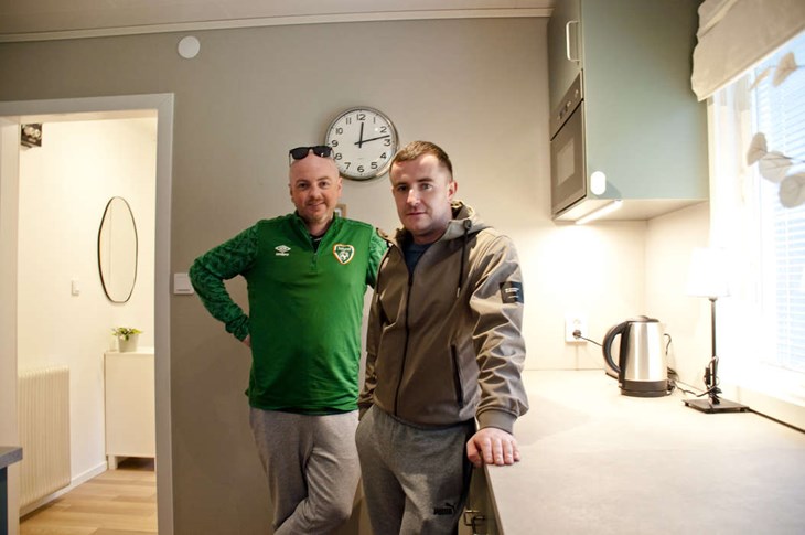 John och Curtis verkar vara nöjda med sitt nya hem. Foto: Lisa Björklund